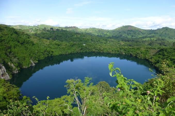 A crater lake in Kibale