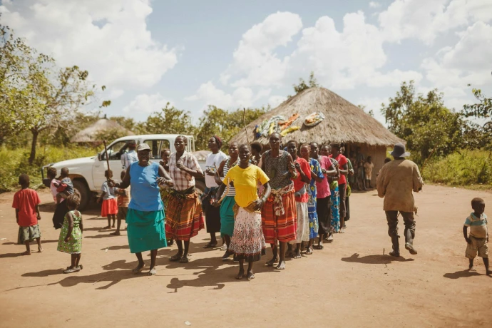 Community visit in Uganda
